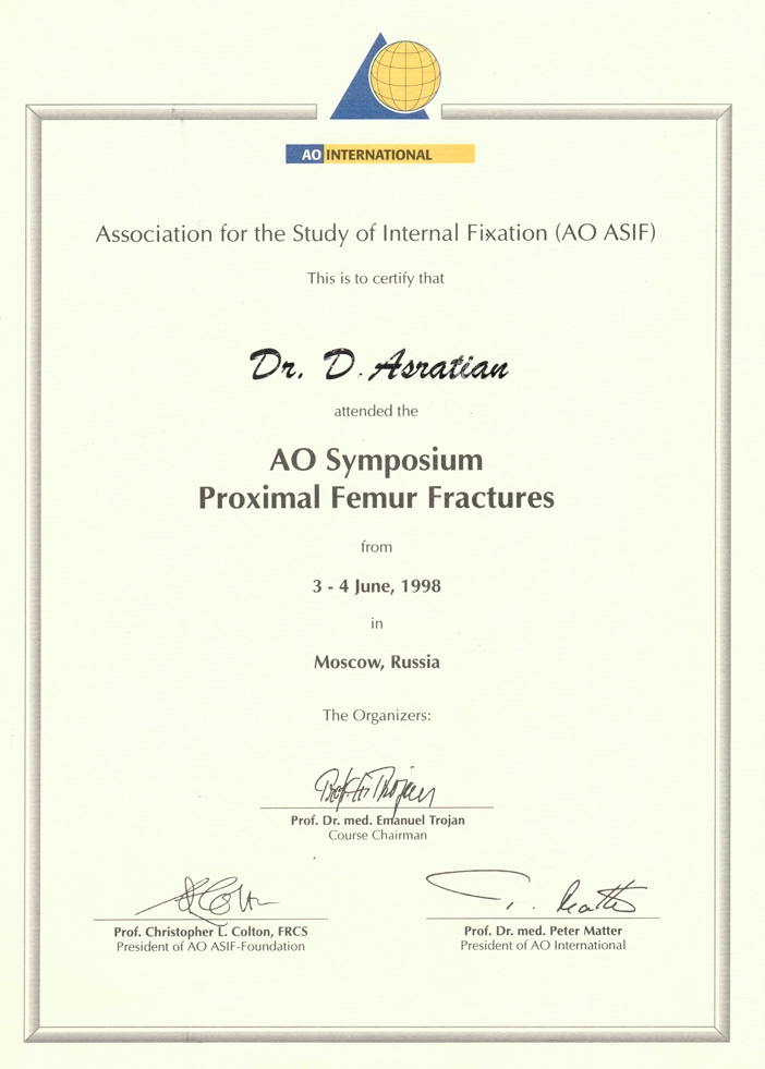 AO Symphosium Proximal Flemur Fractures